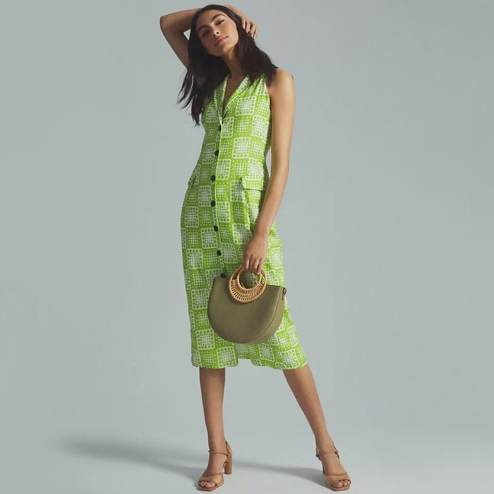 The Odells | 100% Cotton Floral Buttonfront Midi Dress | NWT
